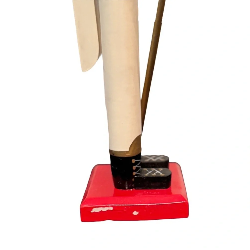 Vintage Nutcracker Soldier with Red Flag
